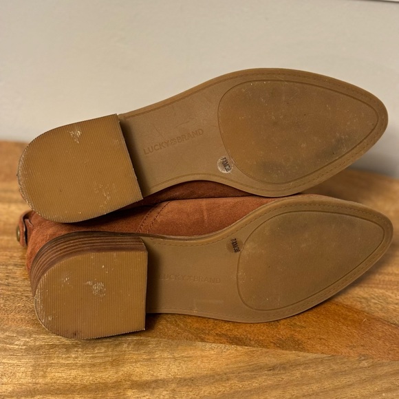 Lucky Brand Lollin suede slouch block heel boots - Picture 6 of 7